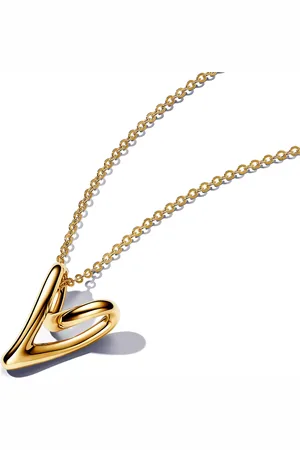 PANDORA Kettingen - Heart pendant 14k -plated necklace in