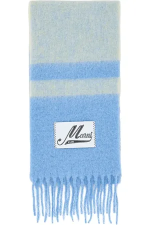 Marni Sjaals & halsdoeken - Striped Brushed Alpaca Mohair Scarf in
