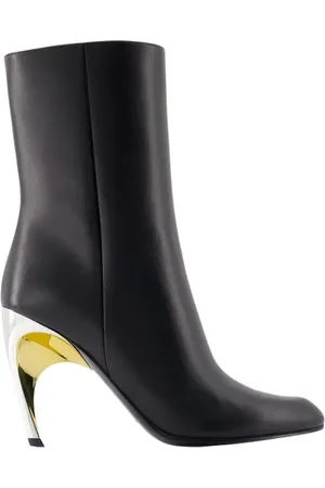 Alexander McQueen Boots - Seal Ankle Boots - Calfskin - Black in