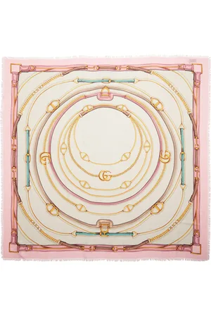 Gucci Sjaals & halsdoeken - GG Belt Print Cashmere Silk Shawl in