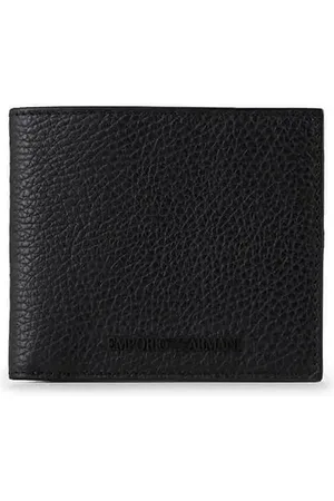 Emporio Armani Portemonnees - Black Leather Wallet Black in