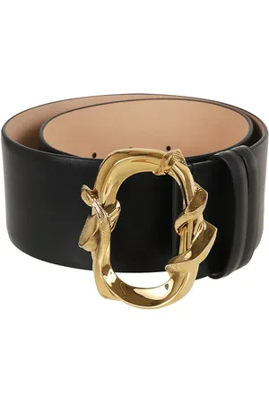 Alexander McQueen Riemen - Engraved Snake Calfskin Belt in