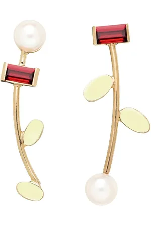 Aliita Oorbellen - Petalos Flor Rodonite Earrings in