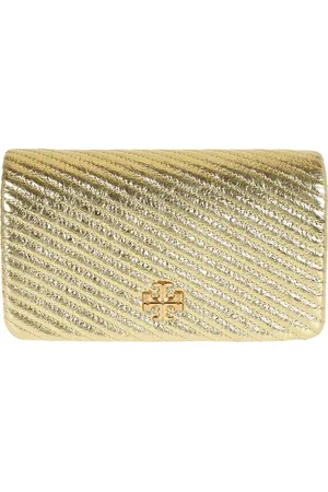 Tory Burch Portemonnees - Kira Metallic Moto Quilt Chain Wallet in