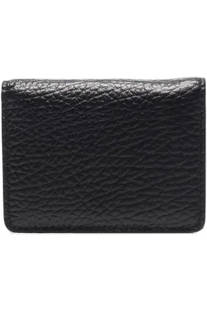 Maison Margiela Portemonnees - Bi-Fold Card Holder In Black Calf Leather in