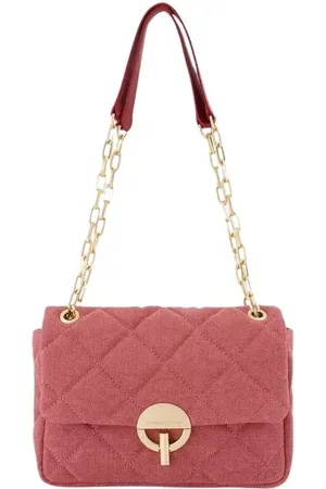 Vanessa Bruno Hobo bags - Grand Moon Bag - Linen - Pink in