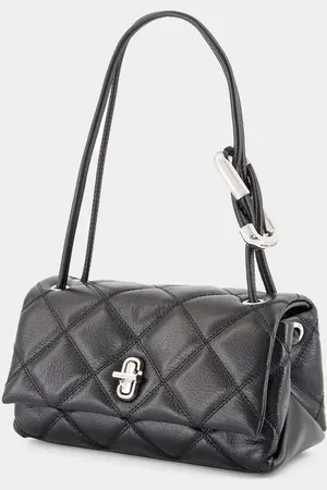 Marc Jacobs Hobo bags - The Mini Dual Chain Shoulder Bag - Leather - Black in