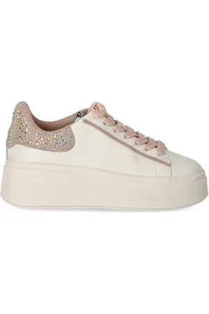 Ash Low-Top Sneakers - Moby Strass Bis White Pink Sneaker in