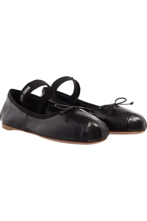 Miu Miu Loafers - Leather Ballerinas in