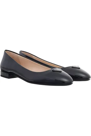 Prada Loafers - Logo Ballet Flats Patent in