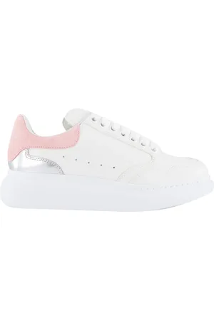 Alexander McQueen Low-Top Sneakers - Oversized Sneakers - Leather - White/Pink in