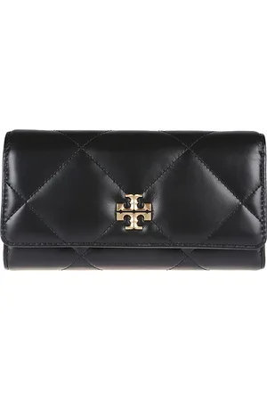 Tory Burch Portemonnees - Kira Diamond Quilt Flap Wallet Black in