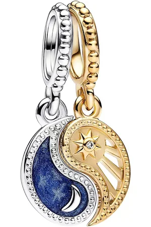 PANDORA Charms - Two-tone Splittable Sun & Moon Dangle Charm in