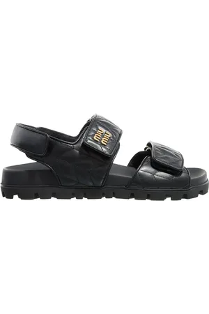 Miu Miu Low-Top Sneakers - Quilted Leather Sandals in