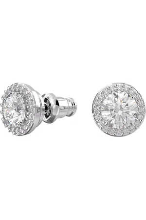Swarovski Oorbellen - Constella Round cut Pavé Rhodium plated in