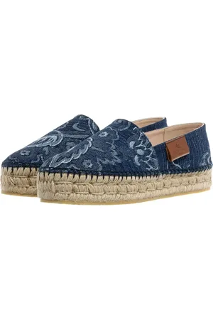 Etro Loafers - Espadrillas Denim Jacuard in
