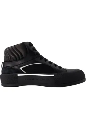Alexander McQueen Low-Top Sneakers - Deck Sneakers - Leather - Black/White in