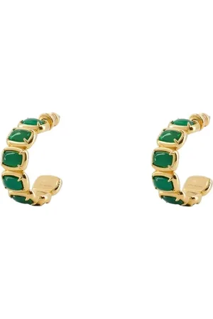 IVI Oorbellen - Small Toy Earring - Green Onyx - Or in