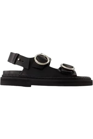 Ami Loafers - Fussbet Sandals - Leather - Black in