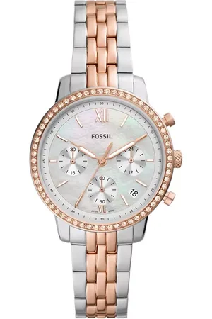 Fossil Horloges - Neutra Chronograph Two-Tone Stainless Steel Watch in