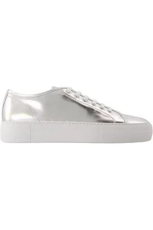 COMMON PROJECTS Low-Top Sneakers - Tournament Super Shiny Sneakers - Leather - Silver in