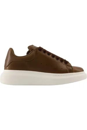 Alexander McQueen Low-Top Sneakers - Oversized Sneakers - Leather - Khaki in