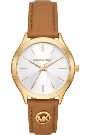 Michael Kors Horloges - Slim Runway Three-Hand Luggage Leathe in
