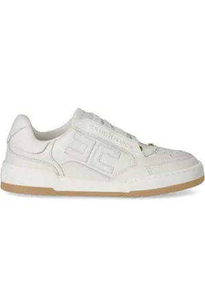 Elisabetta Franchi Low-Top Sneakers - Ivory Leather Sneaker in