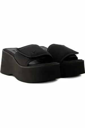 Courrèges Sandalen - Scuba Wave Sandals - Polyester - Black in