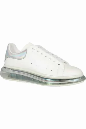 Alexander McQueen Low-Top Sneakers - Oversized Sole Silver Sneaker in