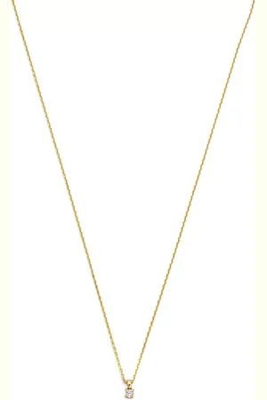 Isabel Bernard Kettingen - De la Paix Céline 14 karat necklace diamond 0.05 in
