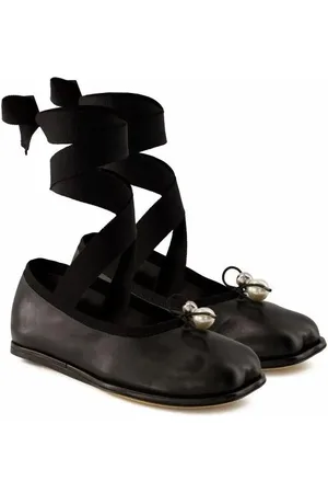 Simone Rocha Ballerinas - Heart Toe Ballerinas - Leather - Black in