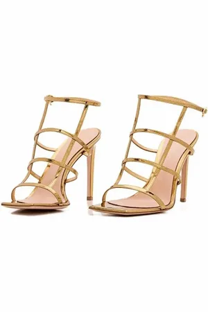 Gianvito Rossi Sandalen - Letal Leather Heel Sandals in