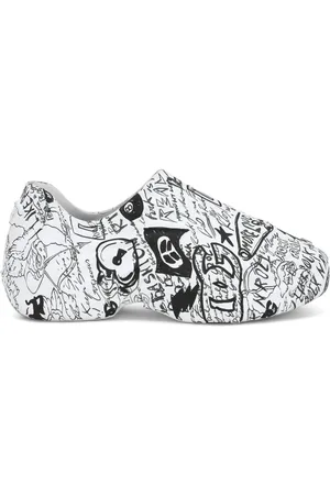 Dolce & Gabbana Low-Top Sneakers - Toy Graffiti-print Logo Sneakers in