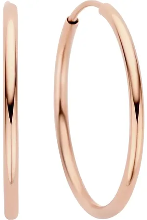 Isabel Bernard Oorbellen - La Concorde Cerise 14 karat rose hoop earrings in