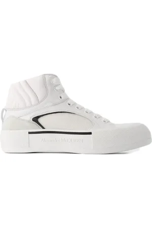 Alexander McQueen Low-Top Sneakers - Oversized Sneakers - Leather - White/Black in