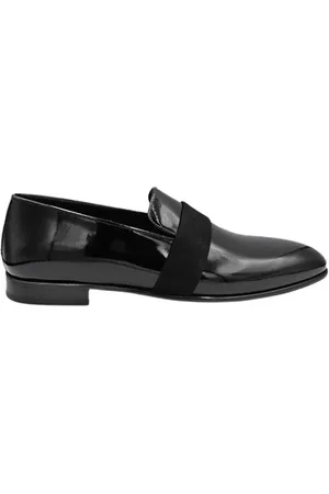 PHILIPPE LANG Loafers - Glossy Leather Moccasins In Black in