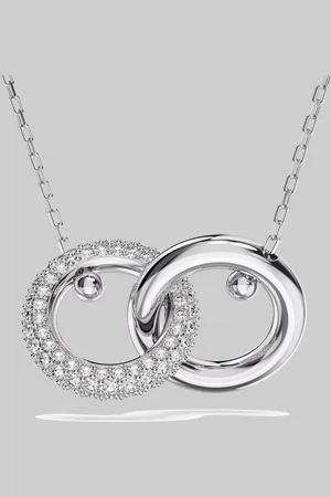 Swarovski Charms - Dextera pendant, Interlocking loop, Rhodium plated in