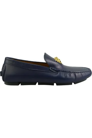 VERSACE Loafers - Mocassino driver la medusa navy in