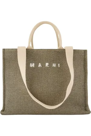 Marni Business & reistassen - sac cabas a logo brode in