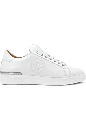 Philipp Plein Low-Top Sneakers - White Embossed Sneakers in