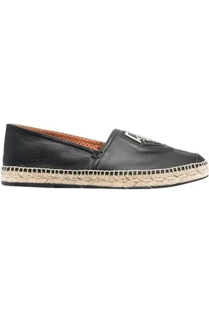 Philipp Plein Loafers - Logo-Plaque Leather Espadrilles in