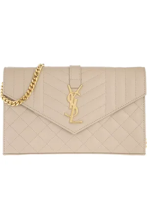 Saint Laurent Portemonnees - Matelasse Monogram Chain Wallet in