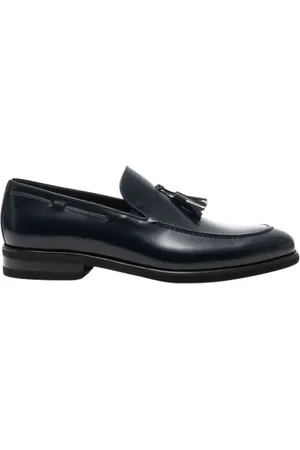 PHILIPPE LANG Loafers - Moccasins Leather In Navy in