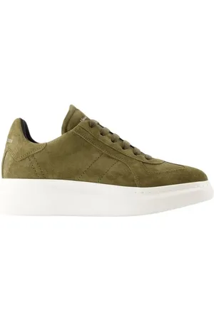 Alexander McQueen Low-Top Sneakers - Oversize Sneakers - Leather - Khaki in