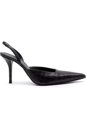 Gia Borghini Hoge hakken - GIABORGHINI Schwarze Slingback-Pumps aus Leder in