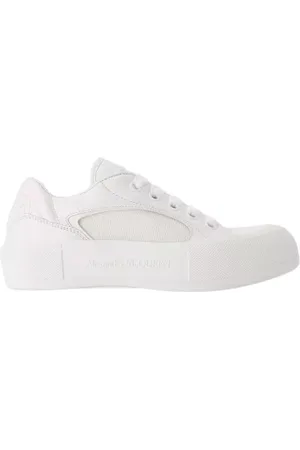 Alexander McQueen Low-Top Sneakers - Deck Sneakers - Calfskin - White in