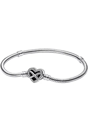 PANDORA Armbanden - Moments Sparkling Infinity Heart Clasp Sna in