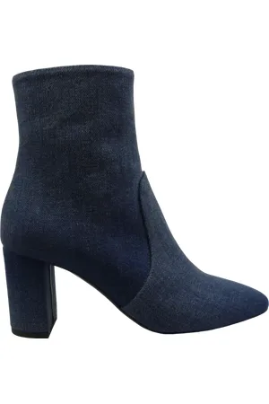 Saint Laurent Enkellaarzen - Stivaletti in Denim Blu in