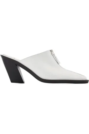 Elleme Slippers & Mules - Eclair Zip Mule - White - Leather in